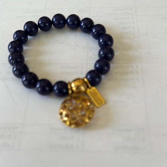 Coach Midnight Blue Bracelet with Gold Accents - Picture 1 of 2